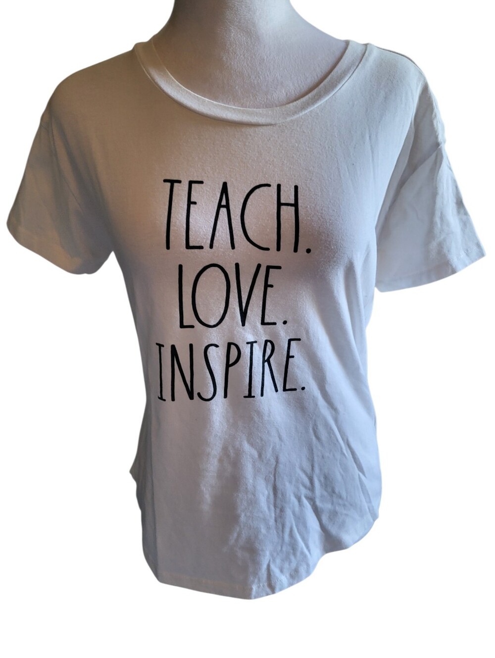 Rae Dunn Graphic Tee White sz S